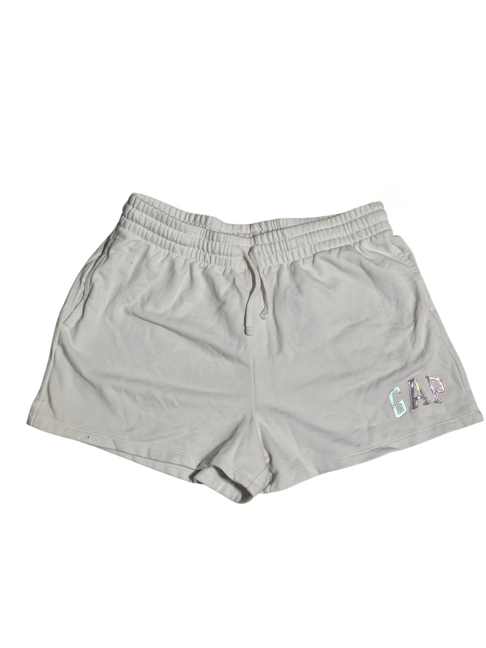 GAP Women's Light Gray Elastic-Waist Athletic Shorts